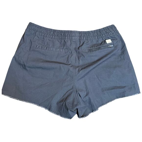 Vuori Drawstring Lounge Shorts, Raw Edge Hem, Charcoal, Women's Size Medium - Picture 2 of 4